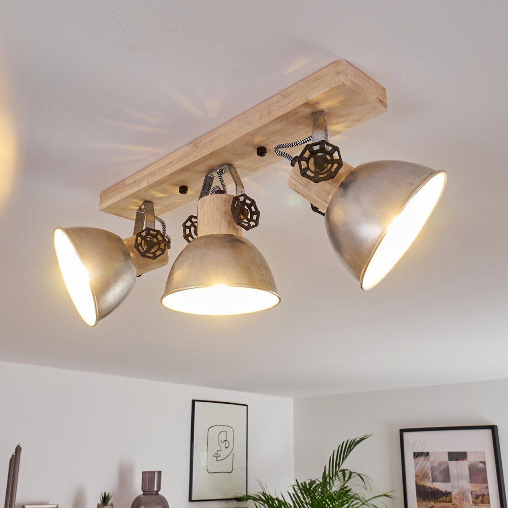 ORNY Ceiling Light brown, galvanized, 3-light sources