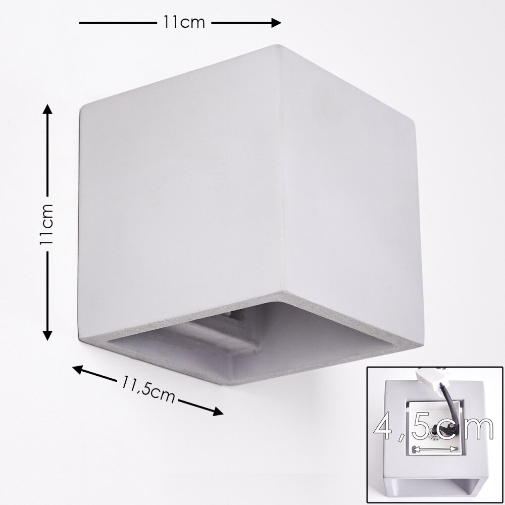 BRASLO Wall Light grey, 1-light source