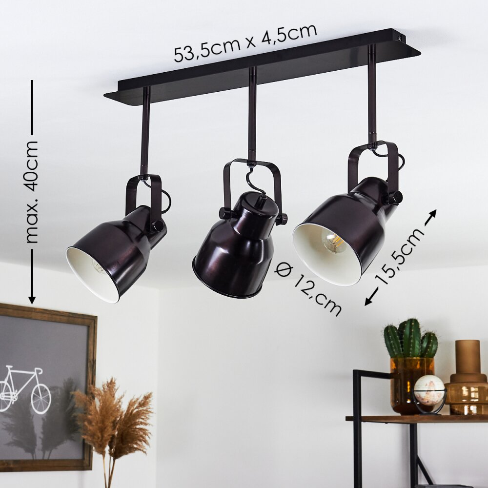PRESA Ceiling Light black, 3-light sources