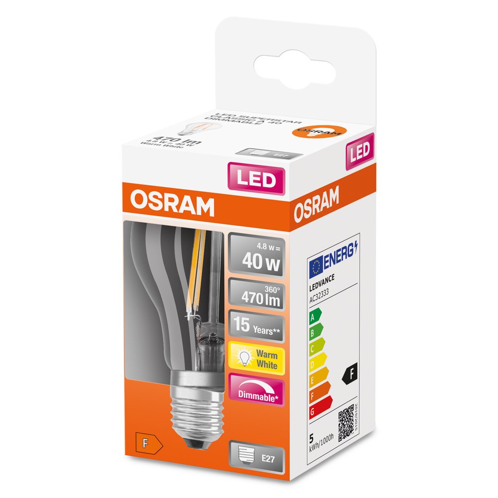 Osram LED E27 4 Watt 2700 Kelvin 470 Lumen 4058075211322