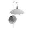 Steinhauer TALLERKEN Wall Light LED stainless steel, white, 1-light source