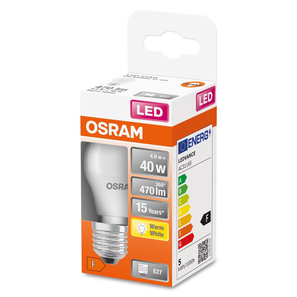 Osram LED E27 5,7 Watt 2700 Kelvin 470 Lumen 4058075431034