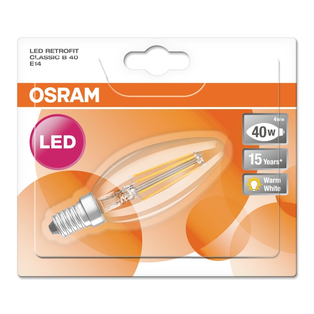 Osram LED E14 4 Watt 2700 Kelvin 470 Lumen 4058075436527