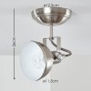 TINA ceiling light matt nickel, 1-light source