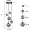 Steinhauer BOLLIQUE Pendant Light black, 5-light sources