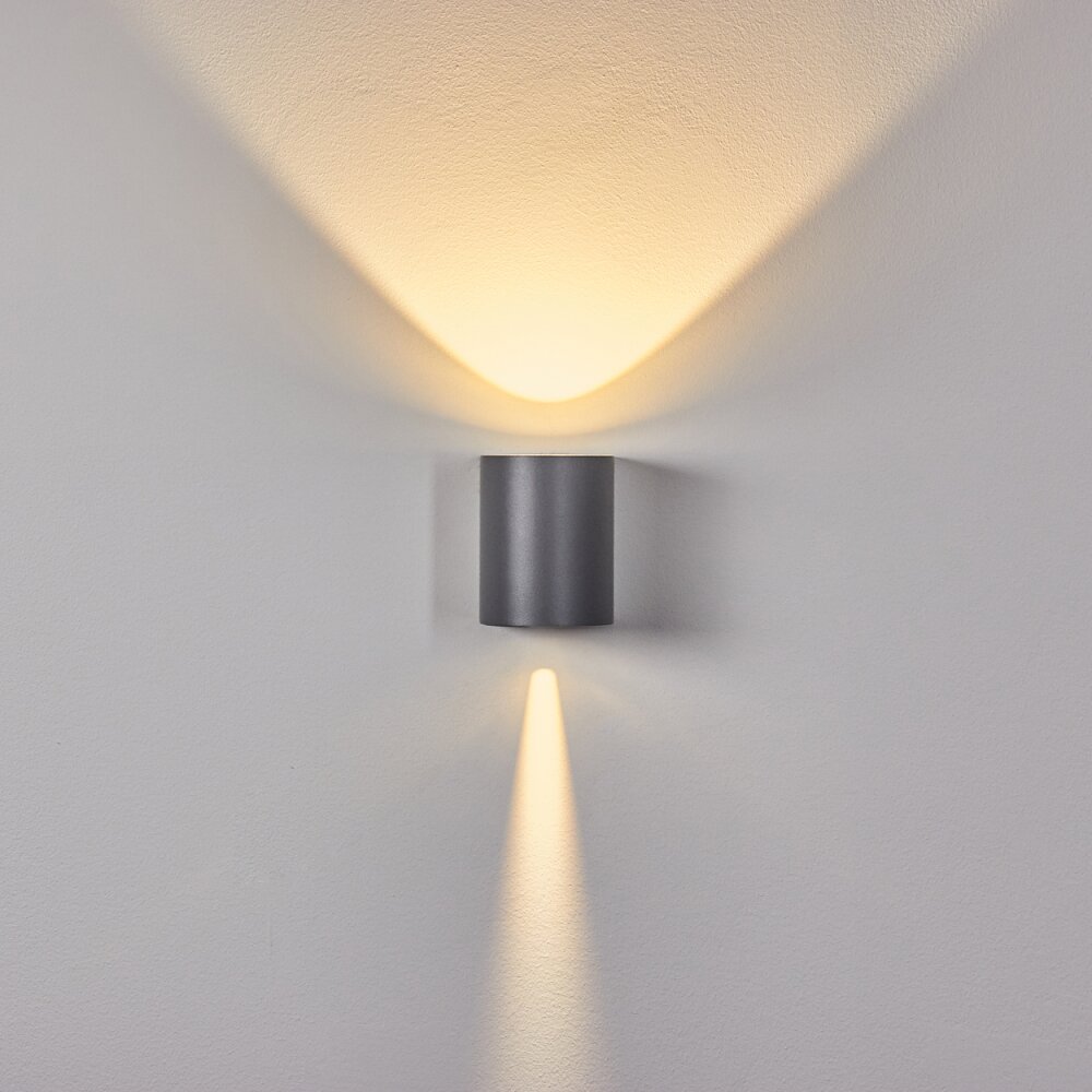 MORA Outdoor Wall Light LED grey, 2-light sources