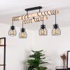 Gondo Ceiling Light Dark wood, black, 4-light sources