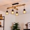 Gondo Ceiling Light Dark wood, black, 4-light sources