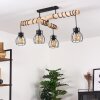 Gondo Ceiling Light Dark wood, black, 4-light sources