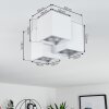 Karaka Ceiling Light white, 3-light sources