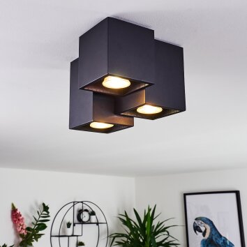 Karaka Ceiling Light black, 3-light sources