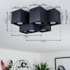 Karaka Ceiling Light black, 6-light sources