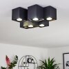 Karaka Ceiling Light black, 6-light sources