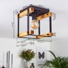 Maladera Ceiling Light Light wood, rust-coloured, black, 1-light source