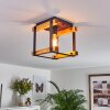 Maladera Ceiling Light Light wood, rust-coloured, black, 1-light source