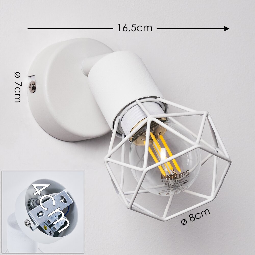 Baripada Wall Light white, 1-light source
