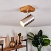 Zuoz Ceiling Light Light wood, 1-light source