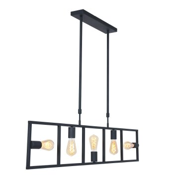 Steinhauer Racky Pendant Light black, 5-light sources