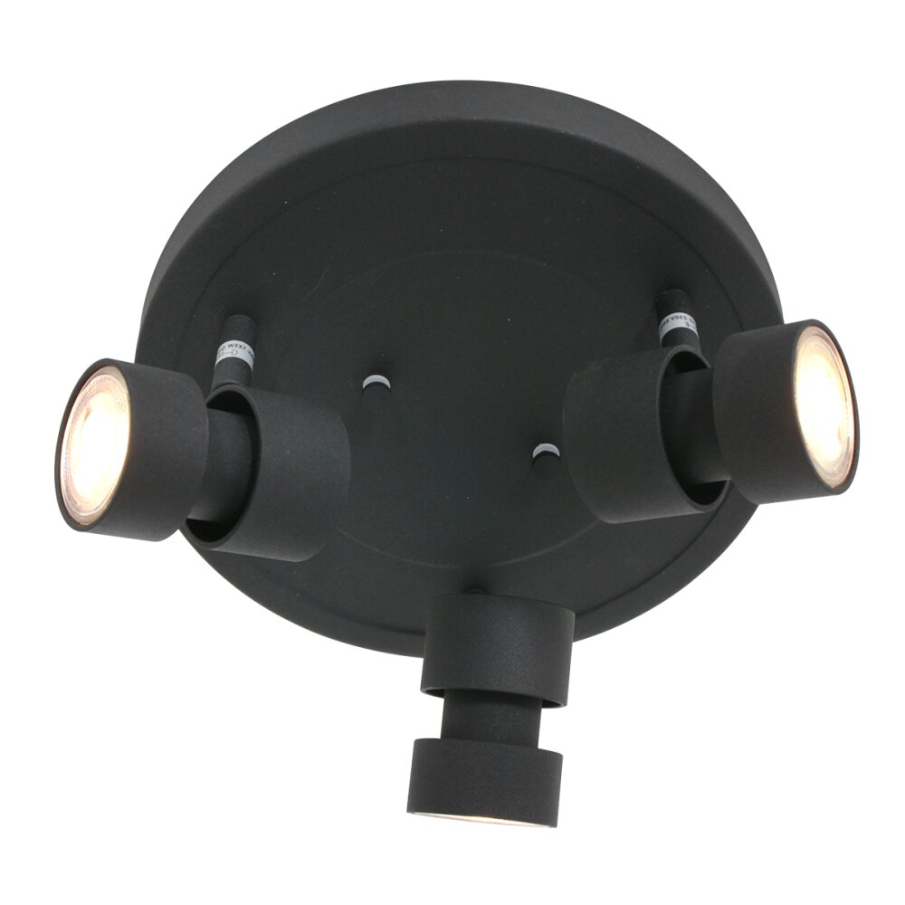 Steinhauer Natasja Ceiling Light LED black, 3-light sources