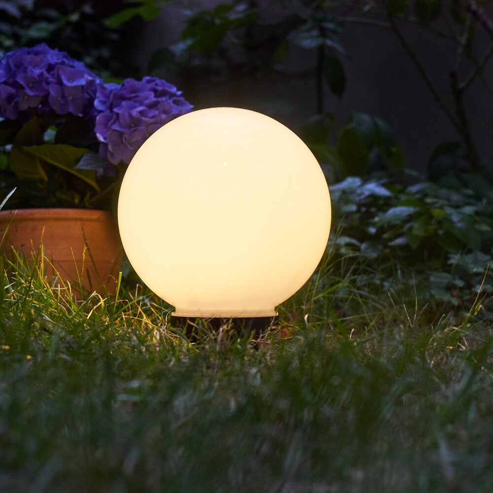 White globe deals solar lights