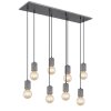 Globo FREDDY Pendant Light Oxidised Silver, 8-light sources