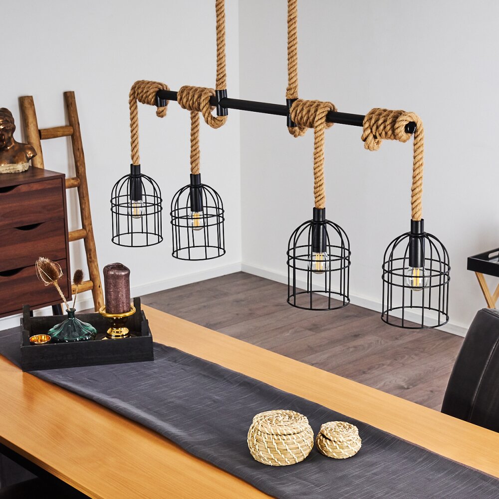 Ayocote Pendant Light brown, black, 4-light sources