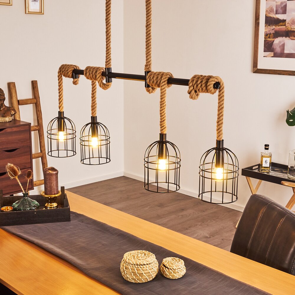 Ayocote Pendant Light brown, black, 4-light sources