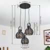 Espada Pendant Light black, 3-light sources