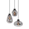 Steinhauer Reflexion Pendant Light black, 3-light sources