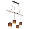 Globo ADA Pendant Light Light wood, black, 4-light sources