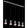 Globo FREDDY Pendant Light Oxidised Silver, 5-light sources