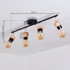 Harran Ceiling Light chrome, black, 4-light sources