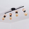 Harran Ceiling Light chrome, black, 4-light sources