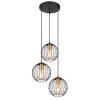 Globo EUSEBIUS Pendant Light black, 3-light sources