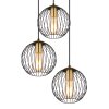 Globo EUSEBIUS Pendant Light black, 3-light sources