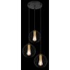 Globo EUSEBIUS Pendant Light black, 3-light sources