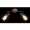 Globo WILLA Ceiling Light Dark wood, black, 2-light sources