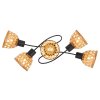 Globo WENNA Ceiling Light black, 5-light sources