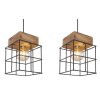 Globo MERRIL Pendant Light Light wood, black, 3-light sources