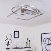 LOFTHEIM Ceiling Light LED chrome, matt nickel, 1-light source