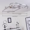 LOFTHEIM Ceiling Light LED chrome, matt nickel, 1-light source