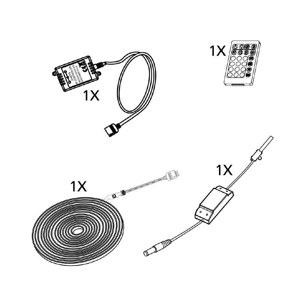 Eglo-Leuchten FLEXIBLE LED strips white, 1-light source