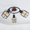 LOEDINGEN Ceiling Light Dark wood, black, 3-light sources