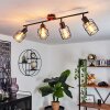 LOEDINGEN Ceiling Light Dark wood, black, 4-light sources