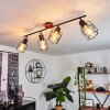 LOEDINGEN Ceiling Light Dark wood, black, 4-light sources