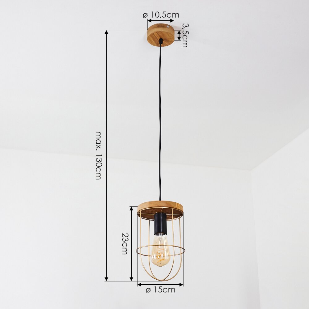 HODNE Pendant Light brown, black, 1-light source