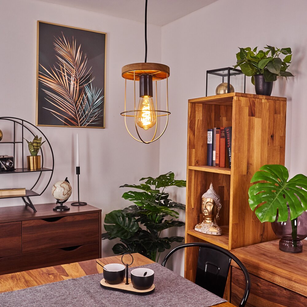 HODNE Pendant Light brown, black, 1-light source