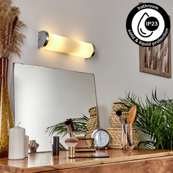 lampe miroir Morges LED Brun foncé, Nickel mat H3547991