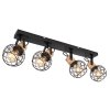 Globo LACKY Ceiling Light Light wood, black, 4-light sources