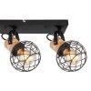 Globo LACKY Ceiling Light Light wood, black, 4-light sources